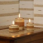 Circle Candle Set of 3 from Rattan - 5C RTN 058