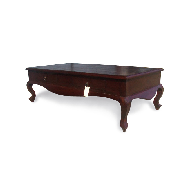 Coffee Table with Dawers & Cabriolet Leg – JSTB 021